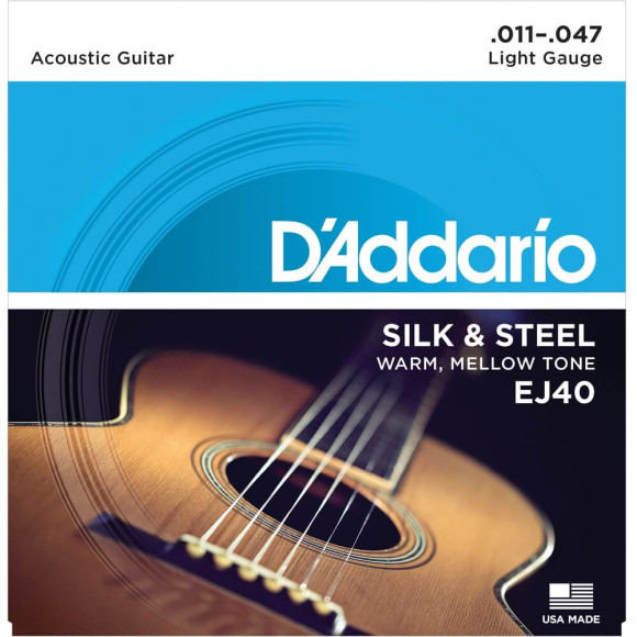 D`ADDARIO EJ-40 Струны для акустической гитары 011. Музыка обретет еще больше мощи и энергии. D`ADDARIO EJ-40 Струны для акустической гитары 011. Музыка обретет еще больше мощи и энергии.